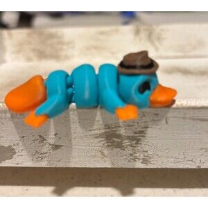 3D Printed - 2" Platypus - Turquoise/Orange/Brown/Black - #3031-M1